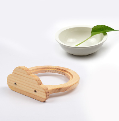 Pet Supplies Ceramic Bowl Solid Wood Stand - Pets Crazy Shops