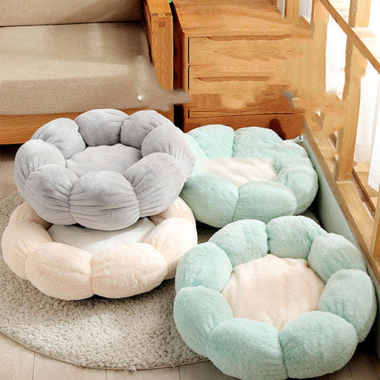 Pet Bed Mat New Pet Soft Dog Cat Blanket  Flower Shaped Doghouse - Pets Crazy Shops