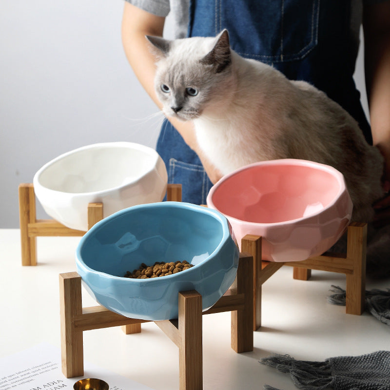 Pet bowl oblique mouth cat bowl food bowl dog bowl method bucket food bowl - Pets Crazy Shops