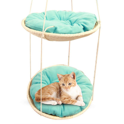 Straw cat hammock cat climbing frame cat nest - Pets Crazy Shops