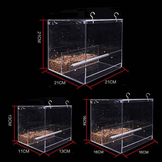 Acrylic bird feeder  -  - Pets Crazy Shops -