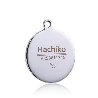 Print on Demand Pet Titanium Steel Tag Engrave Dog Name, Phone Number, Address, Photo - Pets Crazy Shops