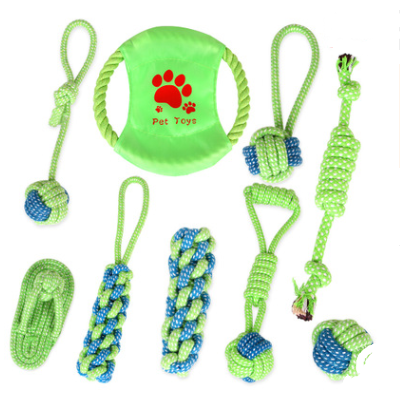 Molar supplies cotton rope toy cat and dog rope knot toy dog bite cleaning tooth toy set - Pets Crazy Shops