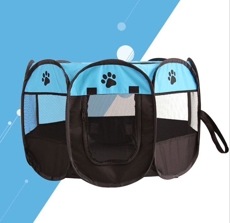 Fast folding octagonal pet fence, 600D Oxford cloth, waterproof and catching cat, dog cage, pet cage - Pets Crazy Shops