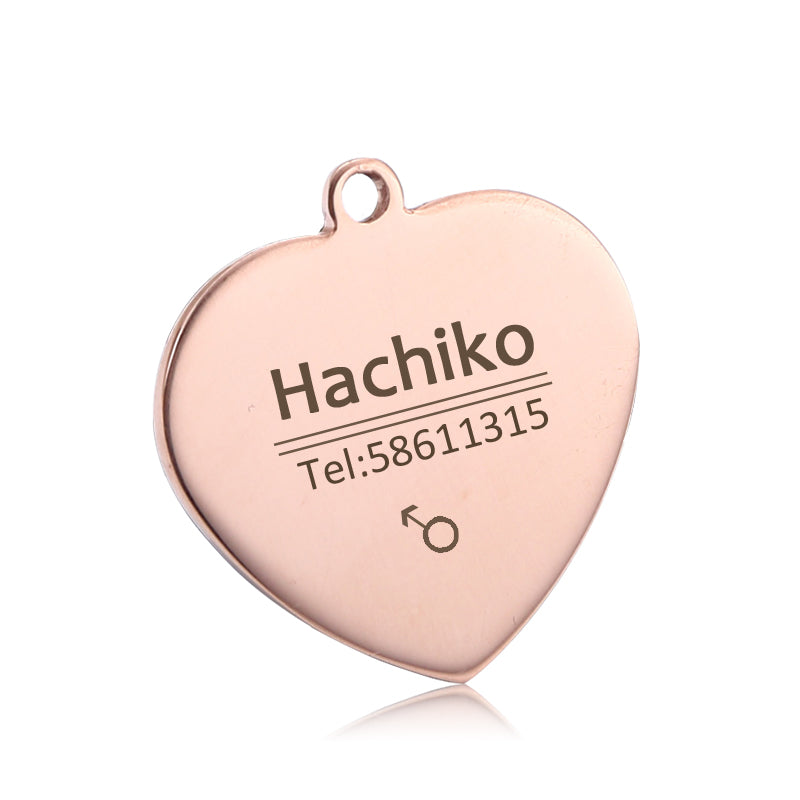 Print on Demand Pet Titanium Steel Tag Engrave Dog Name, Phone Number, Address, Photo - Pets Crazy Shops