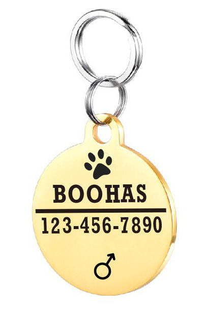 Personalized Dog ID Tag Stainless Steel Pet ID Tag - Pets Crazy Shops