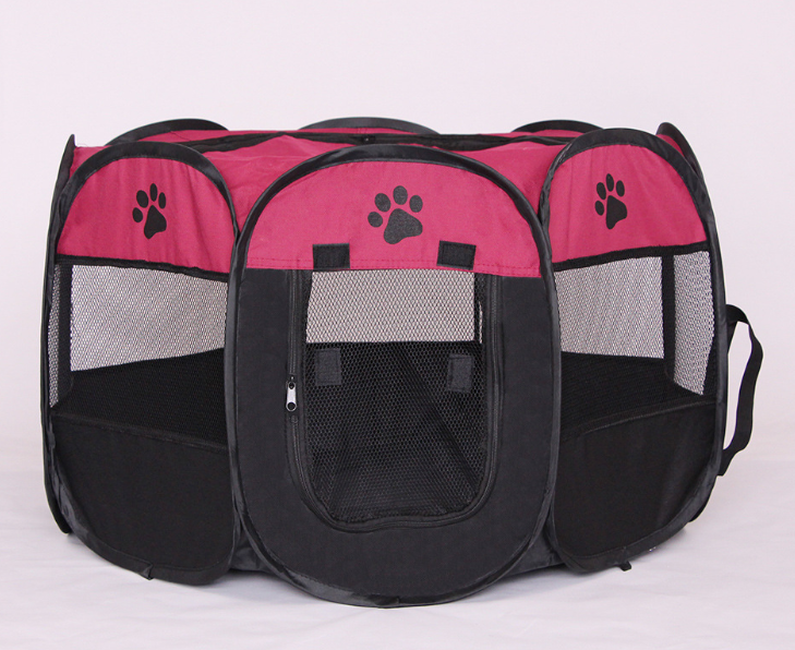 Fast folding octagonal pet fence, 600D Oxford cloth, waterproof and catching cat, dog cage, pet cage - Pets Crazy Shops