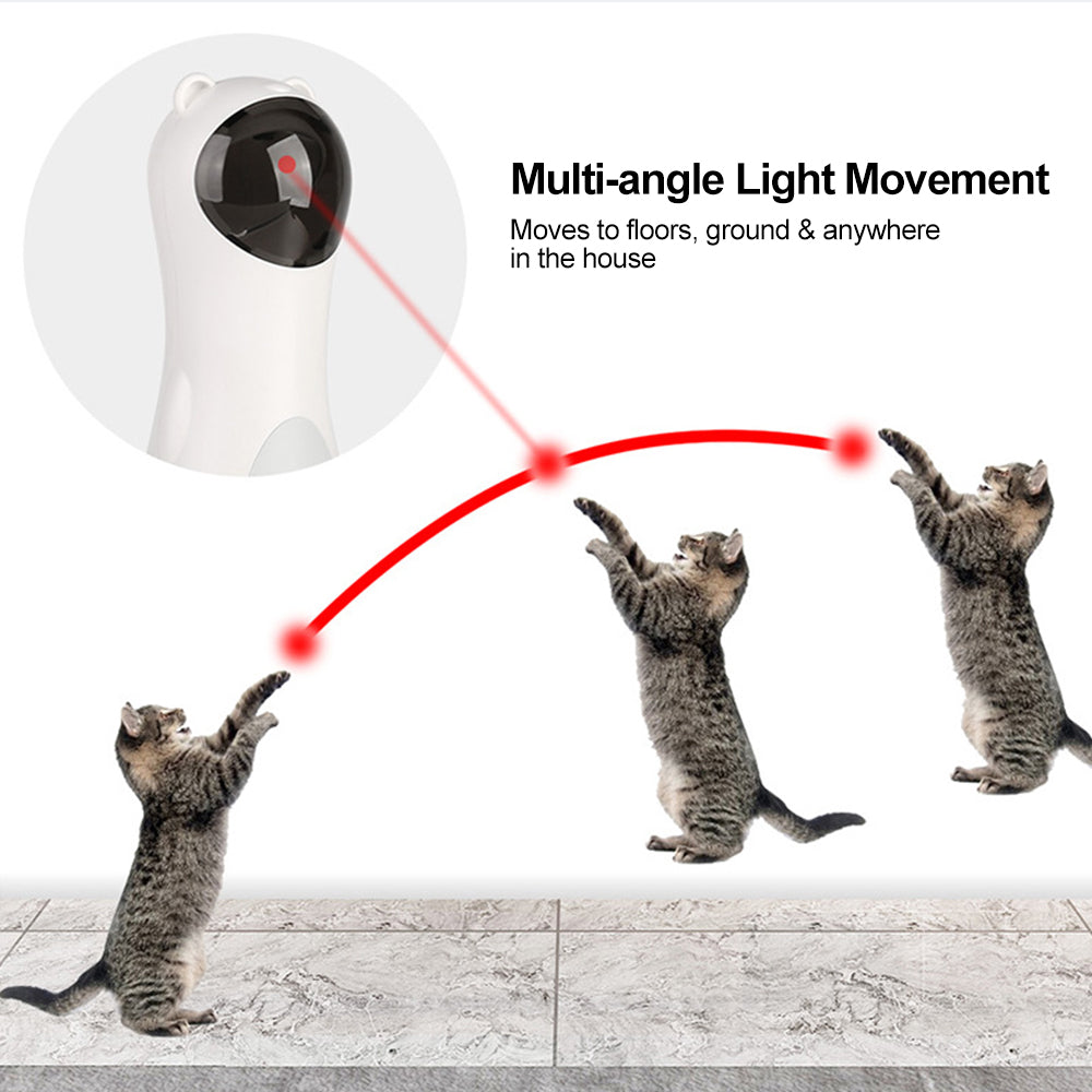 Automatic Laser Cat Toy Bear Laser Cat Toy LED Red Laser Cat Cat Toy - Pets Crazy Shops