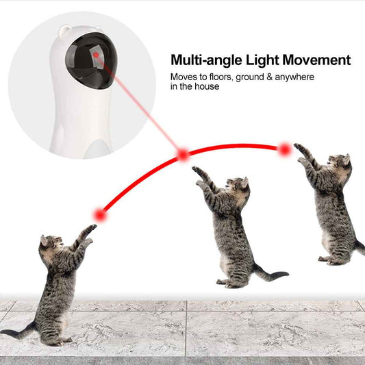 Automatic Laser Cat Toy Bear Laser Cat Toy LED Red Laser Cat Cat Toy  -  - Pets Crazy Shops -