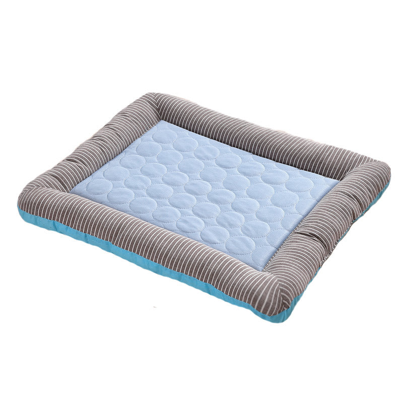 Pet Cooling Pad Bed For Dogs Cats Puppy Kitten Cool Mat Pet Blanket Ice Silk Material Soft For Summer Sleeping  Blue Breathable - Pets Crazy Shops