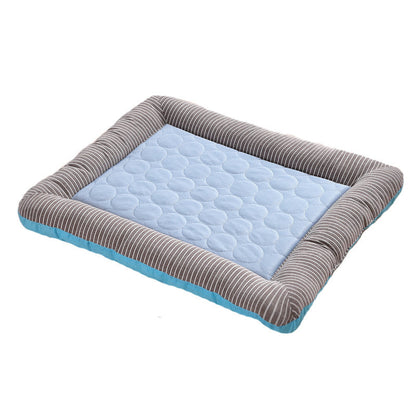 Pet Cooling Pad Bed For Dogs Cats Puppy Kitten Cool Mat Pet Blanket Ice Silk Material Soft For Summer Sleeping  Blue Breathable - Pets Crazy Shops