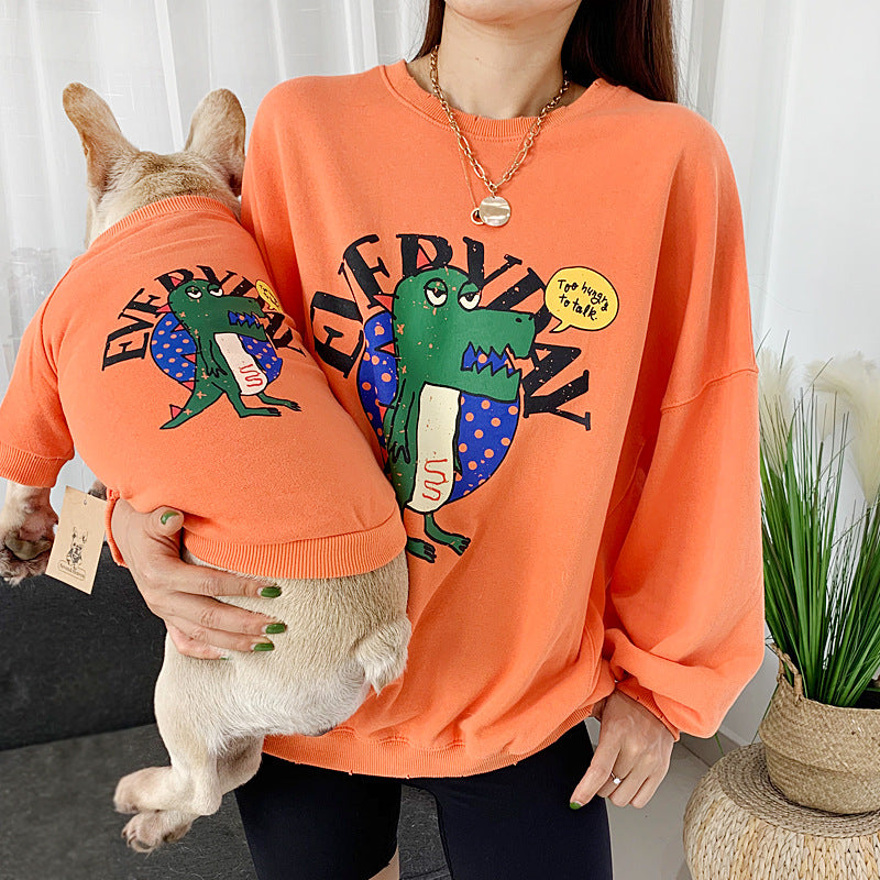 Pet parent-child clothes than panda clothes printed dog clothes - Pets Crazy Shops