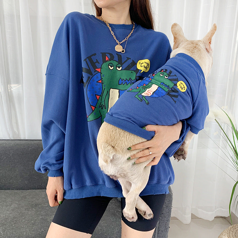 Pet parent-child clothes than panda clothes printed dog clothes - Pets Crazy Shops