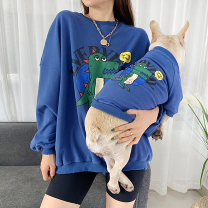 Pet parent-child clothes than panda clothes printed dog clothes - Pets Crazy Shops