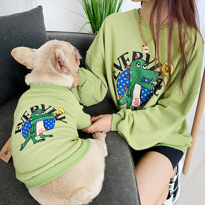 Pet parent-child clothes than panda clothes printed dog clothes - Pets Crazy Shops