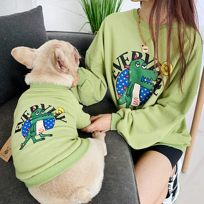 Pet parent-child clothes than panda clothes printed dog clothes - Pets Crazy Shops