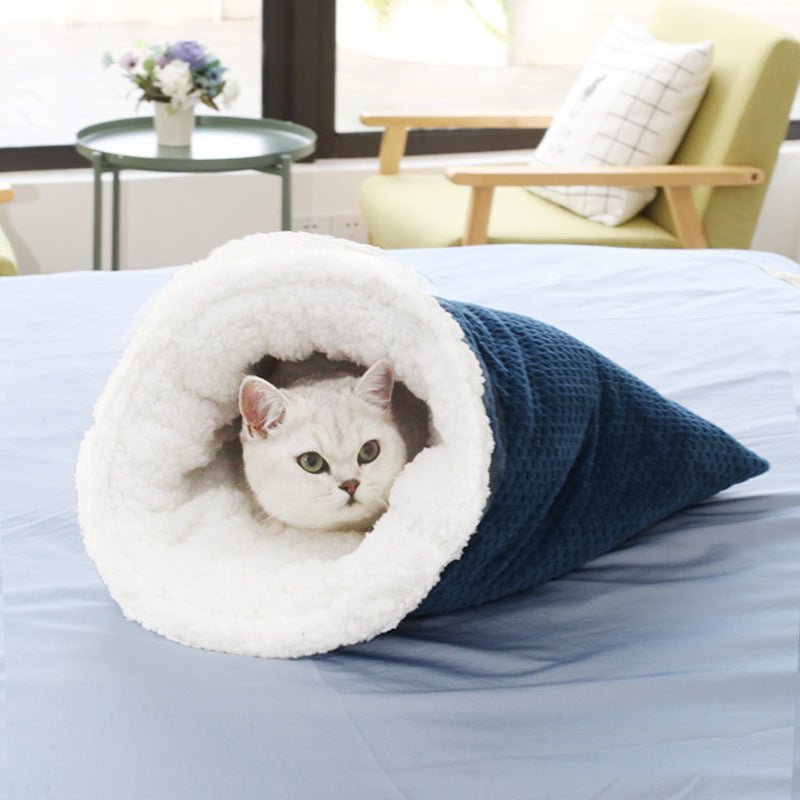 Cat Nest Christmas Plus Soft Nest Cat Sleeping Bag Cat Nest Cat Supplies Pet Four Seasons Universal Cat Mat - Pets Crazy Shops