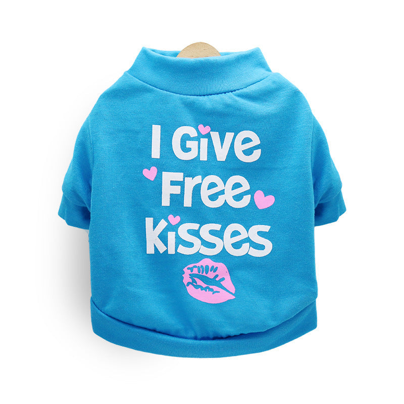 Kiss Printed Cotton Jersey Small Dog Pet T-shirt - Pets Crazy Shops