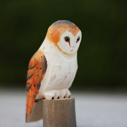 Owl Wood Carving - Pets Crazy Shops