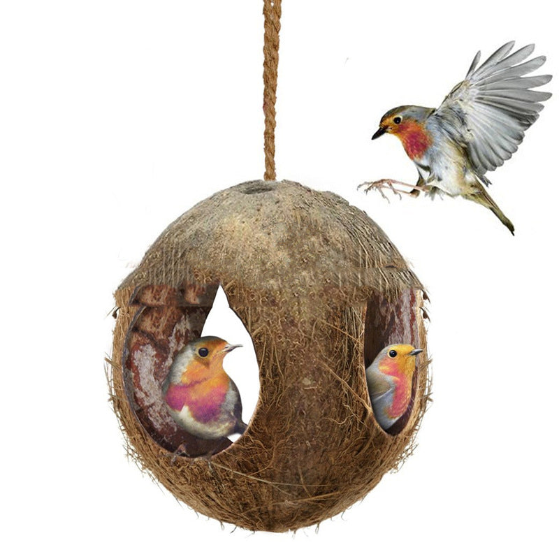 Creative Coconut Shell Bird Nest Feeder - Pets Crazy Shops