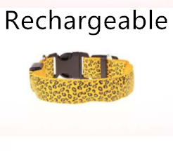LED Dog Collar Safety Adjustable Nylon Leopard Pet Collar - Pets Crazy Shops