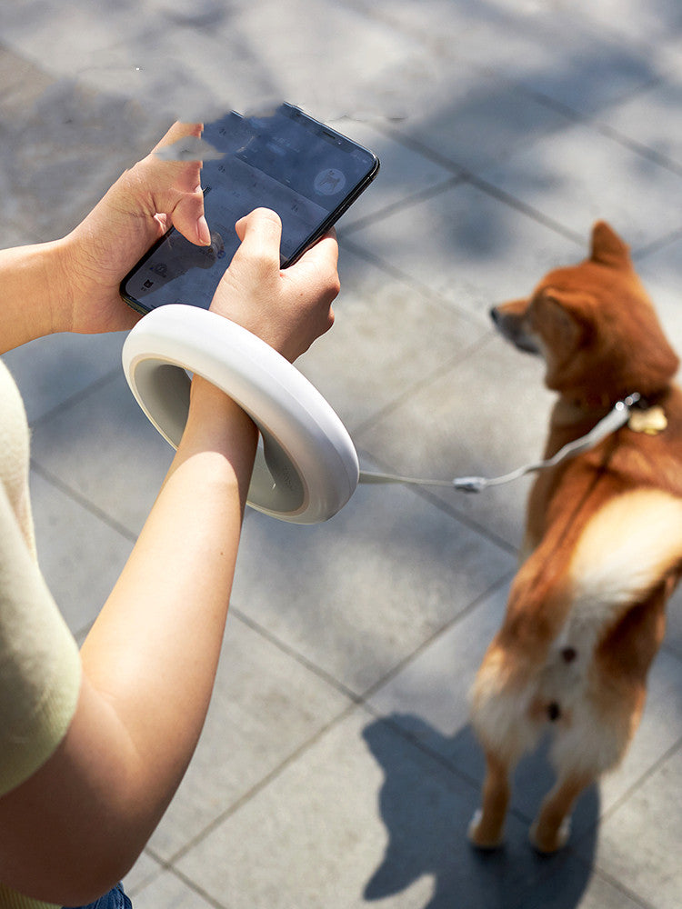 Meng Wangxing UFO Retractable Leash Dog Small and Medium-sized Dog Teddy Dog Leash Golden Retriever Dog Chain Pet Supplies - Pets Crazy Shops