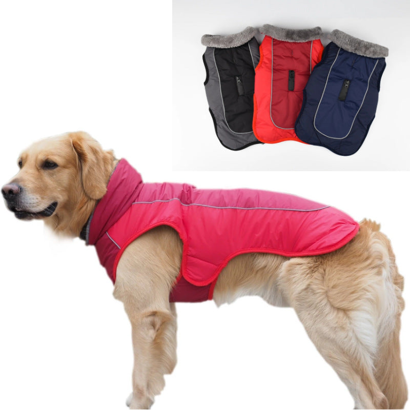 Thickened dog padded coat reflective dog clothing - Pets Crazy Shops