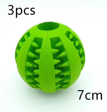 Pet Slow Feeder Dog Toy Cute Funny Rubber Dog Ball Toy - Pets Crazy Shops