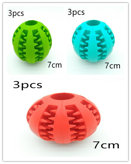 Pet Slow Feeder Dog Toy Cute Funny Rubber Dog Ball Toy - Pets Crazy Shops