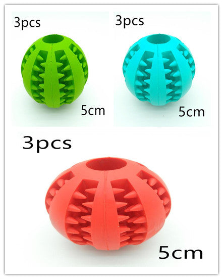 Pet Slow Feeder Dog Toy Cute Funny Rubber Dog Ball Toy - Pets Crazy Shops
