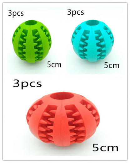 Pet Slow Feeder Dog Toy Cute Funny Rubber Dog Ball Toy - Pets Crazy Shops