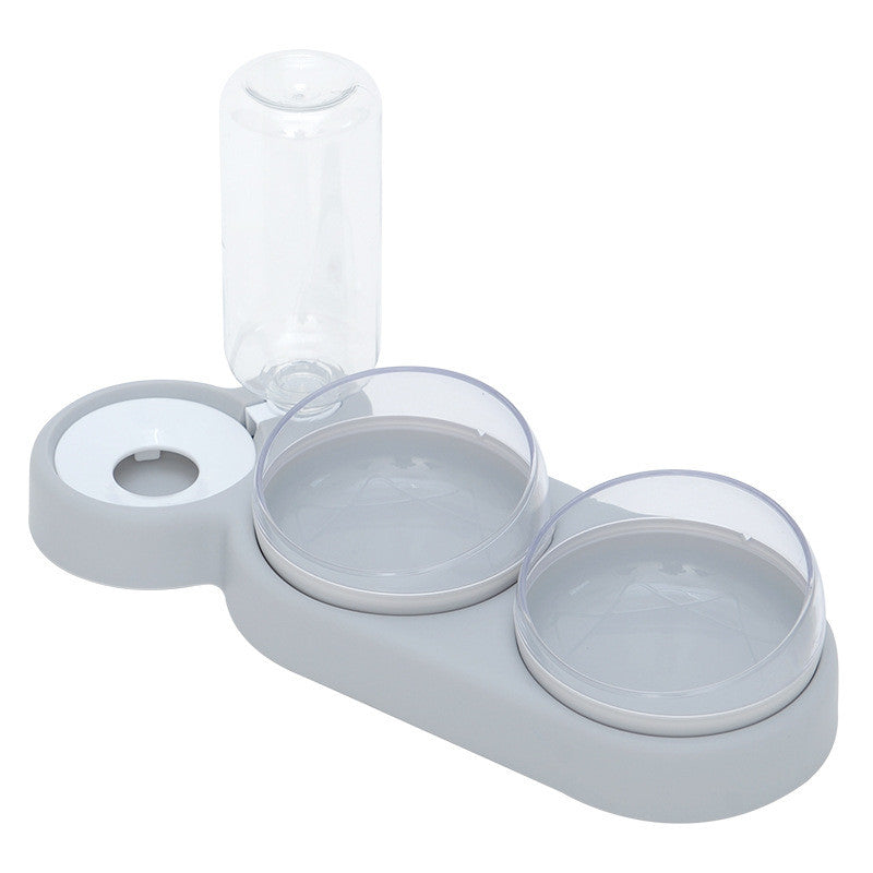 Pet Cat Bowl Automatic Feeder Dog Cat Food Bowl With Water Fountain Double Bowl Drinking Raised Stand - Pets Crazy Shops