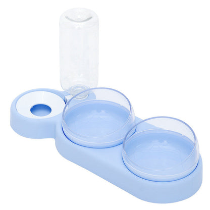 Pet Cat Bowl Automatic Feeder Dog Cat Food Bowl With Water Fountain Double Bowl Drinking Raised Stand - Pets Crazy Shops