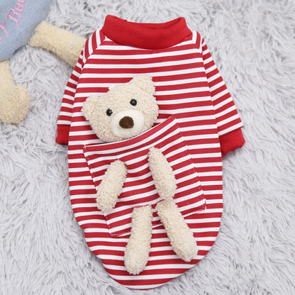 Cat Dog Pet Clothes for Small Dog Cute Sweater Spring Cat Cute Teddy Bear - Pets Crazy Shops