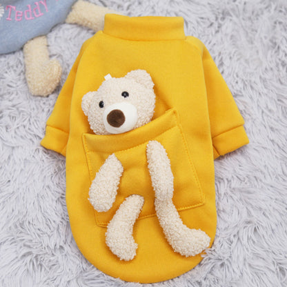 Cat Dog Pet Clothes for Small Dog Cute Sweater Spring Cat Cute Teddy Bear - Pets Crazy Shops