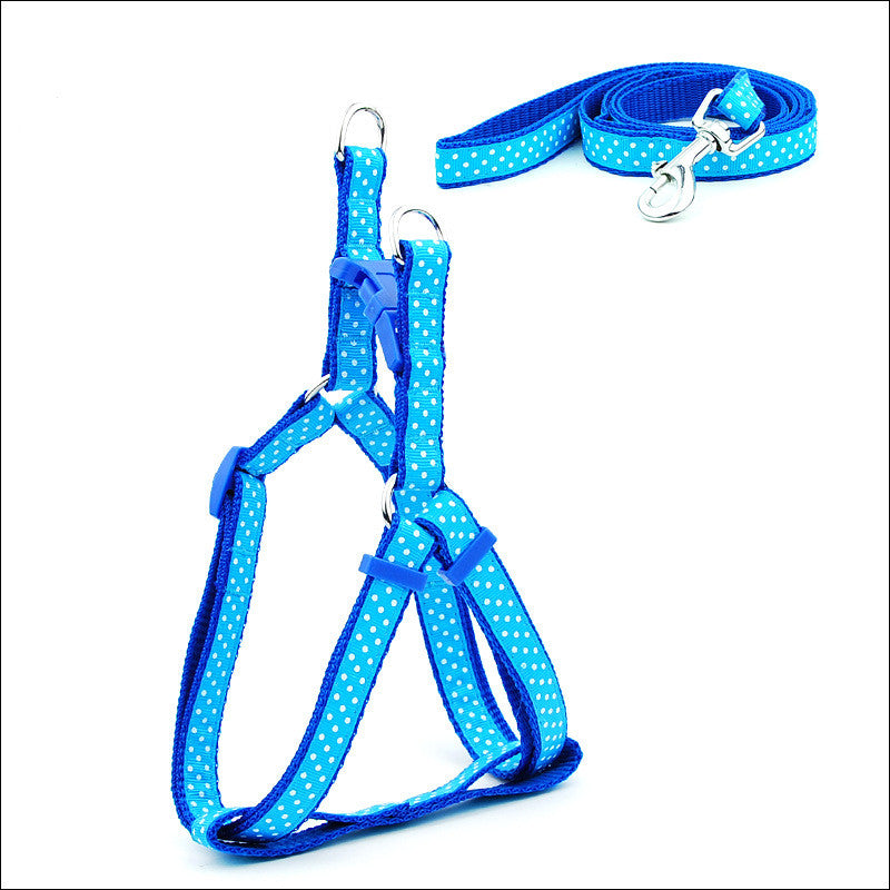 Factory Direct Spot Pet Leashes Polka Dot Pet Chest Straps, Dog Leashes, Small And Medium-Sized Dogs - Pets Crazy Shops