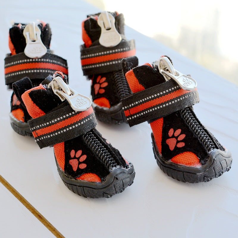 Medium And Large Dogs Printed Suede Cotton Shoes - Pets Crazy Shops