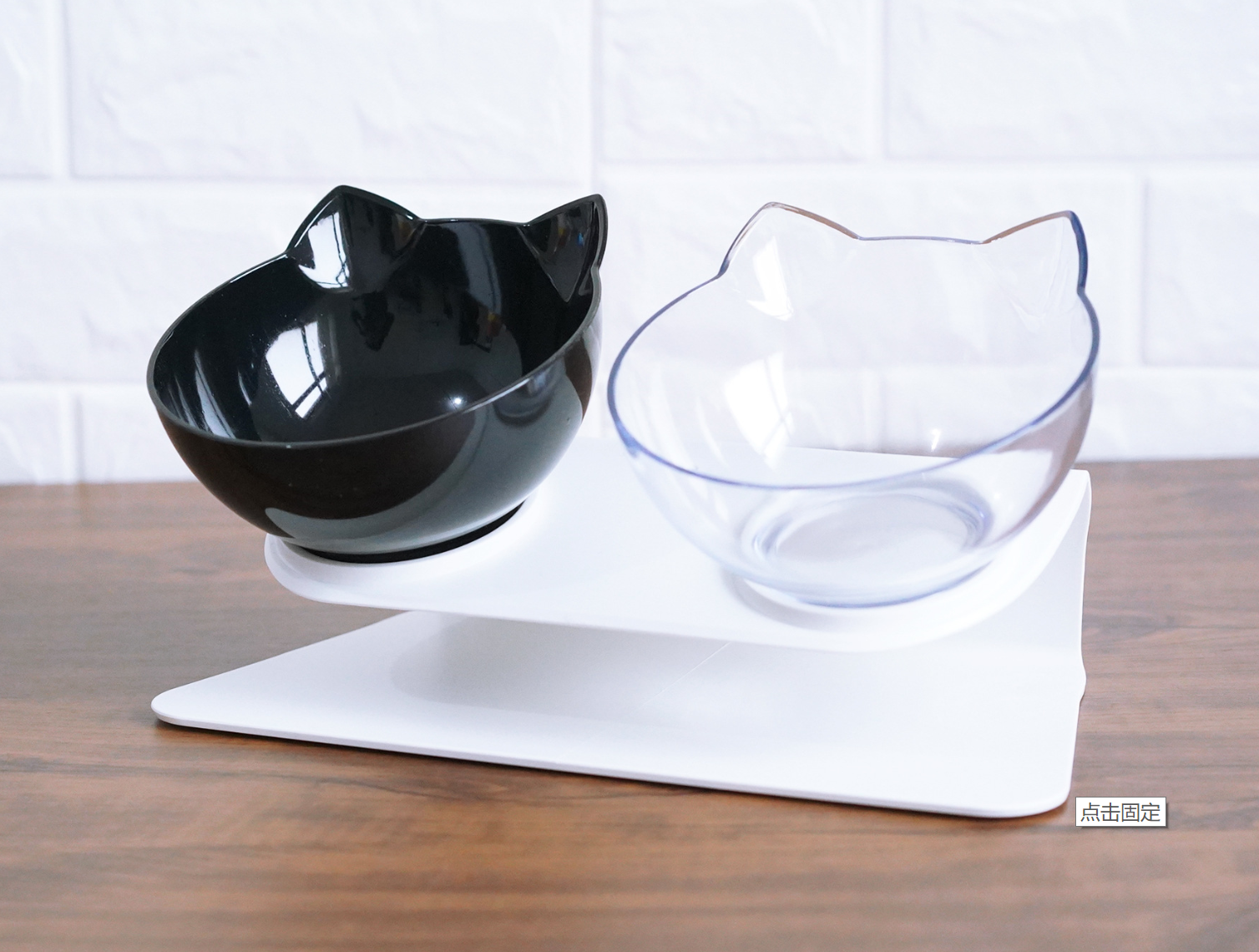 New Inclined Food Cat Ear Oblique Mouth Transparent Single Pet Bowl - Pets Crazy Shops