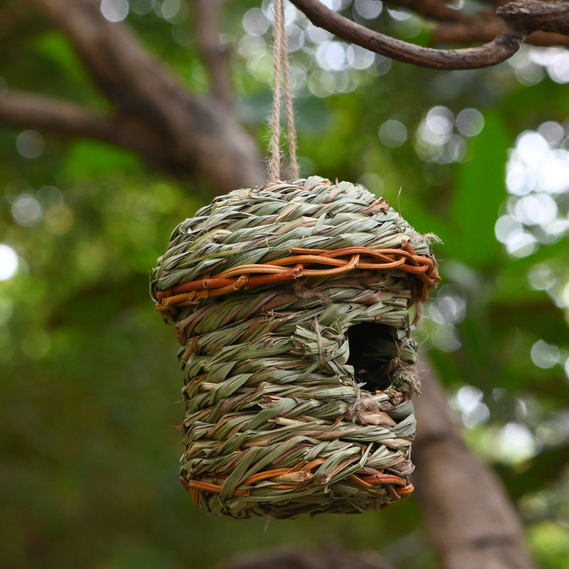 Creative Straw Birds Nest Handicraft Hand-Woven Straw Bird Cage - Pets Crazy Shops