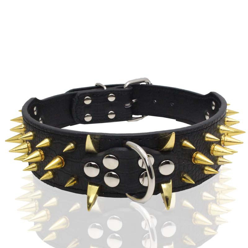 Large Explosion-Proof Rivet Bite-Proof Pet Collar - Pets Crazy Shops