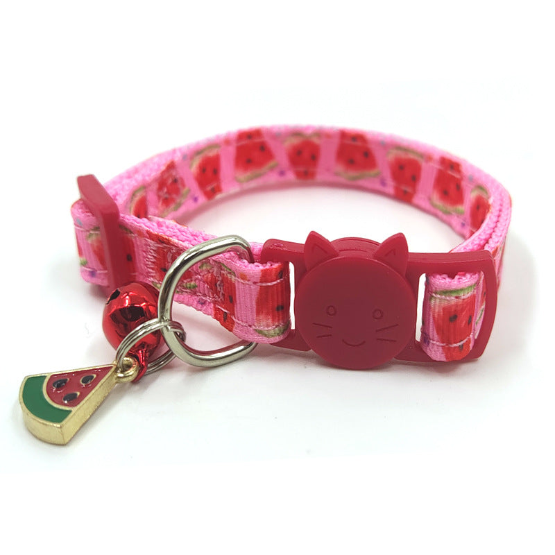 Pet Print Bell Cat Collar Cat Strap - Pets Crazy Shops