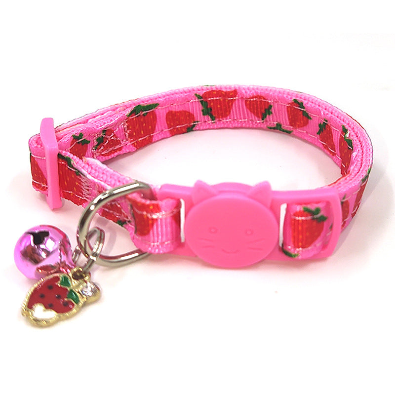 Pet Print Bell Cat Collar Cat Strap - Pets Crazy Shops