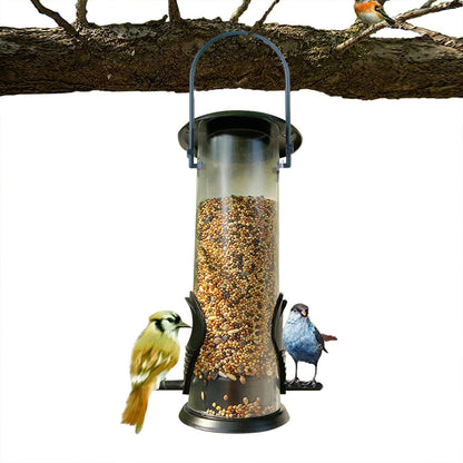 Pet Bird Feeder Feed Station Hanging Garden Plastic Birds Food Dispenser Feeders Outdoor Tree Garden Decoration - Pets Crazy Shops