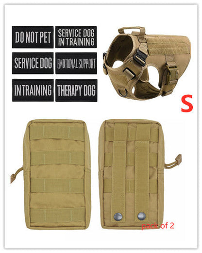 Military Tactical Dog Harness German Shepherd Adjustable Pet Dog Back - Pets Crazy Shops