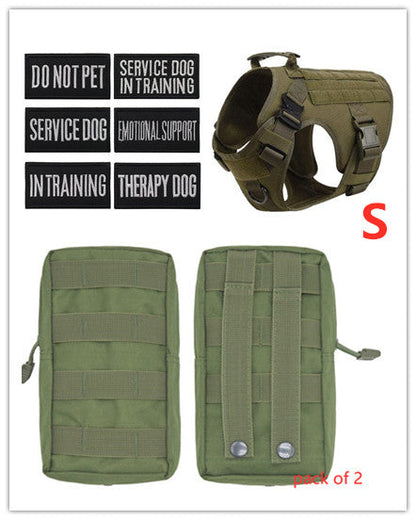 Military Tactical Dog Harness German Shepherd Adjustable Pet Dog Back - Pets Crazy Shops