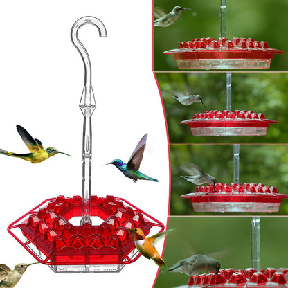 Hanging Red Hexagonal Hummingbird Feeder With Hook - Pets Crazy Shops