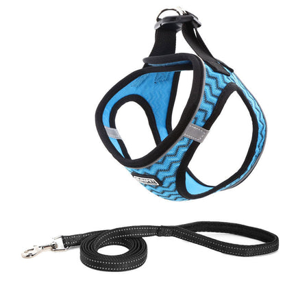 Dog Chest Harness Traction Suit Clothes Dog Chain Dog Leash - Pets Crazy Shops