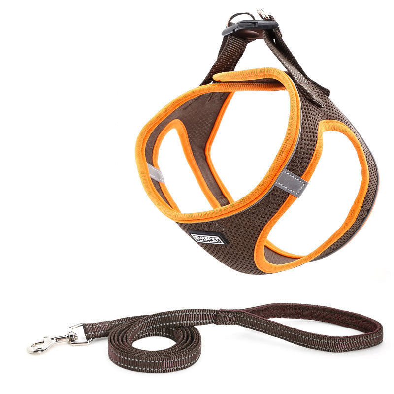 Dog Chest Harness Traction Suit Clothes Dog Chain Dog Leash - Pets Crazy Shops