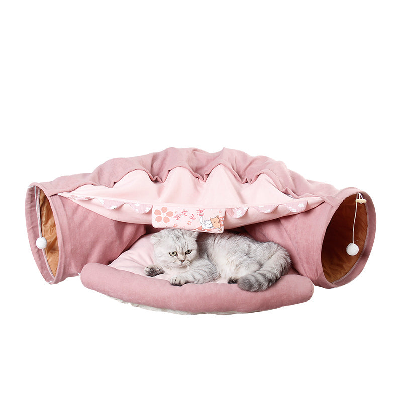 Pet Cats Tunnel Interactive Play Toy Mobile Collapsible Ferrets Rabbit Bed tunnels Indoor Toys Kitten Exercising Products - Pets Crazy Shops