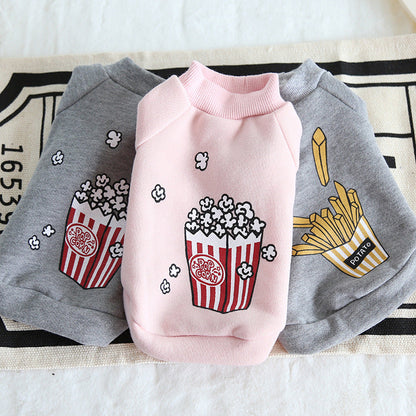 Popcorn chips Pet Dog Cat Clothes Winter Warm Dog Hoodies Jacket Coats Clothes For Dogs Cat Pet Clothing Small Large - Pets Crazy Shops